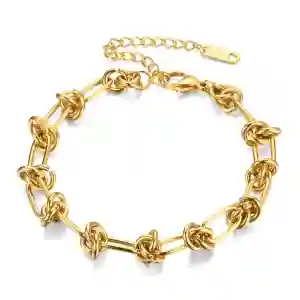 Bracelet, 18K Gold Plated Steel